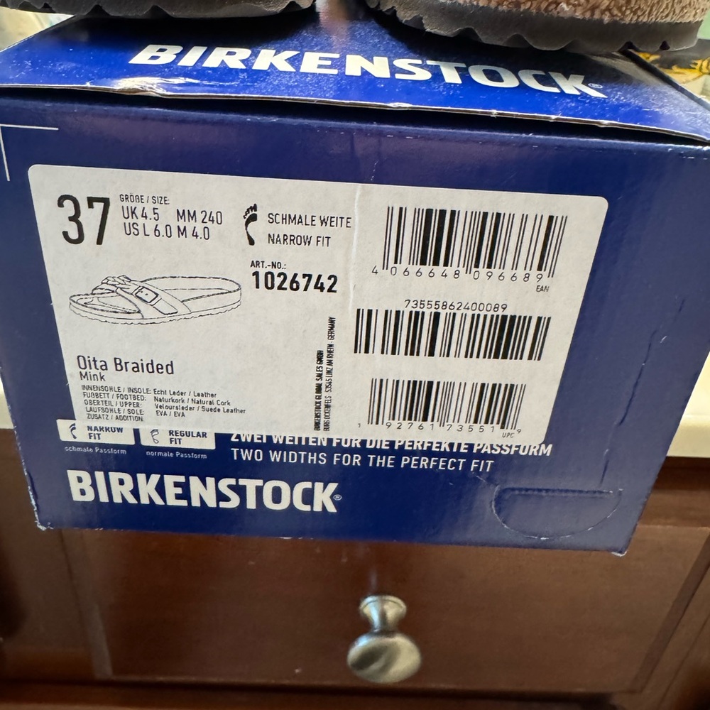 Birkenstock Oita braided Mink Braided Sandals NIB size 37 - Picture 3 of 3